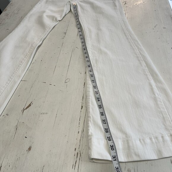 James Jeans White Jeans Bootcut Flare Dry Aged Denim Low Rise Western Coastal - Picture 9 of 13